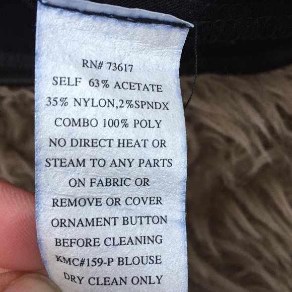 KM Collections black satin corset style beaded top - size 12P - Picture 6 of 6